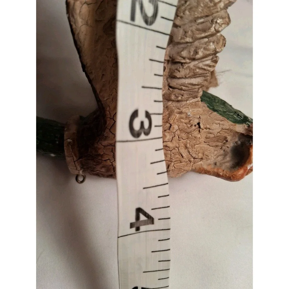 Vintage Mallard Duck Flying Ornament Crackle Style Finish Cabin Decor Head Moves